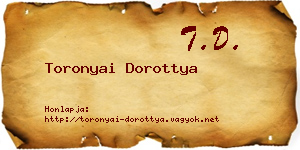 Toronyai Dorottya névjegykártya